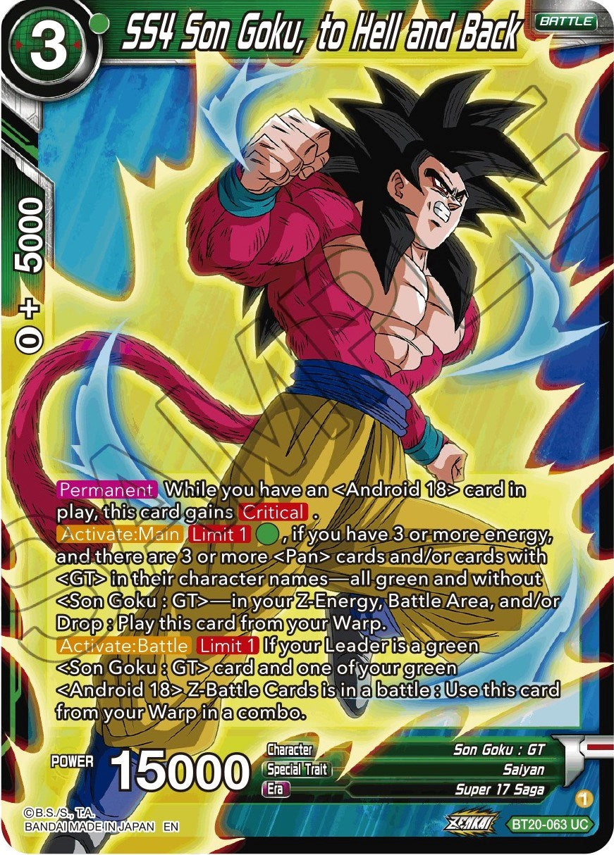 SS4 Son Goku, to Hell and Back (BT20-063) [Power Absorbed] | Pegasus Games WI