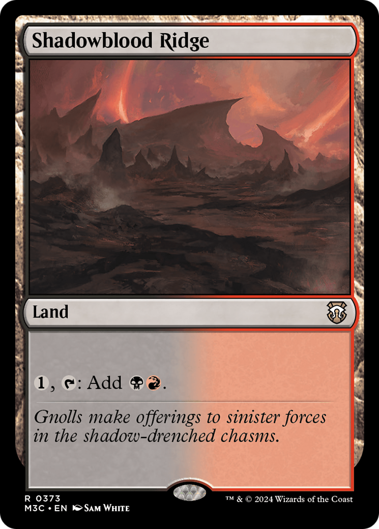 Shadowblood Ridge (Ripple Foil) [Modern Horizons 3 Commander] | Pegasus Games WI