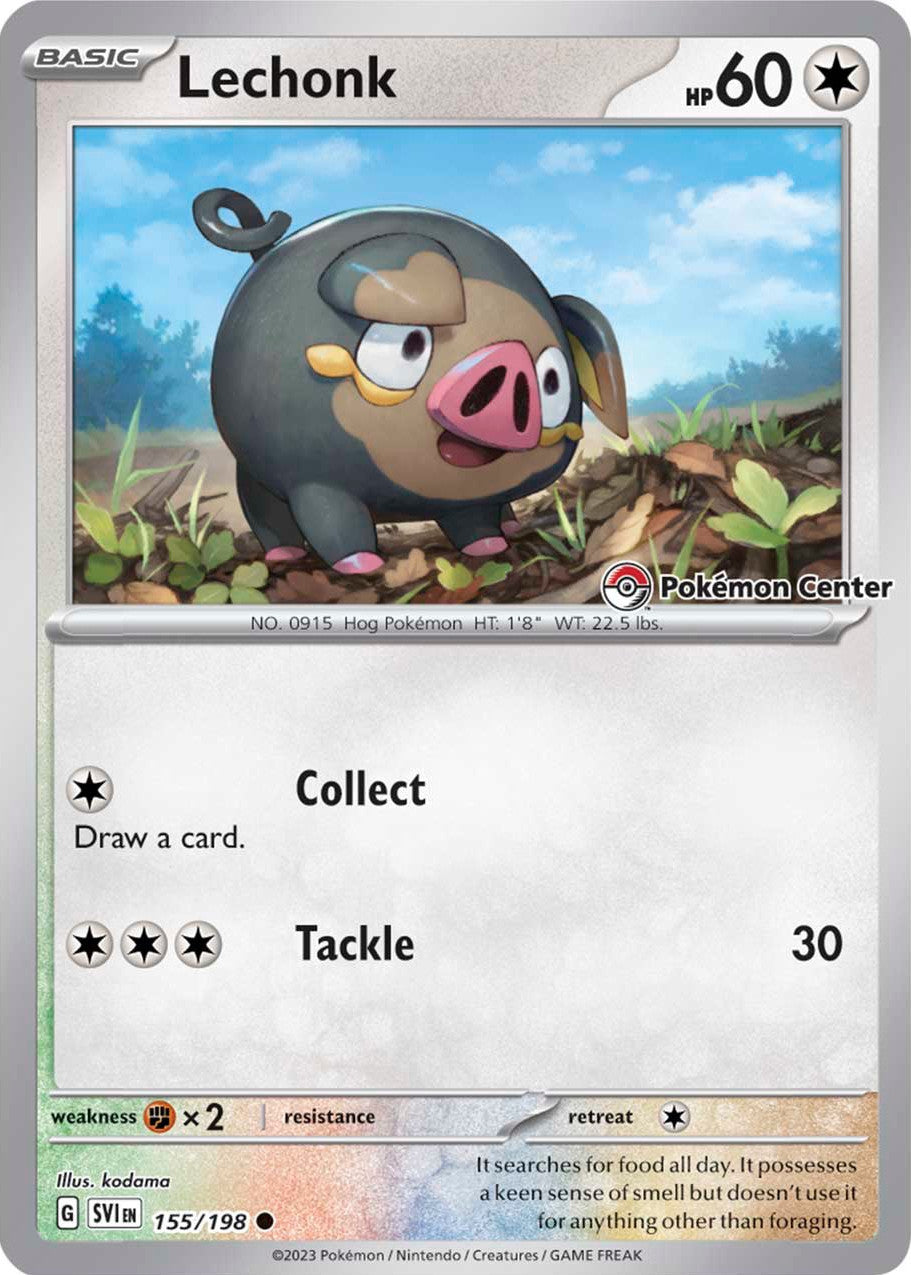 Lechonk (155/198) (Pokemon Center Exclusive) [Scarlet & Violet: Base Set] | Pegasus Games WI