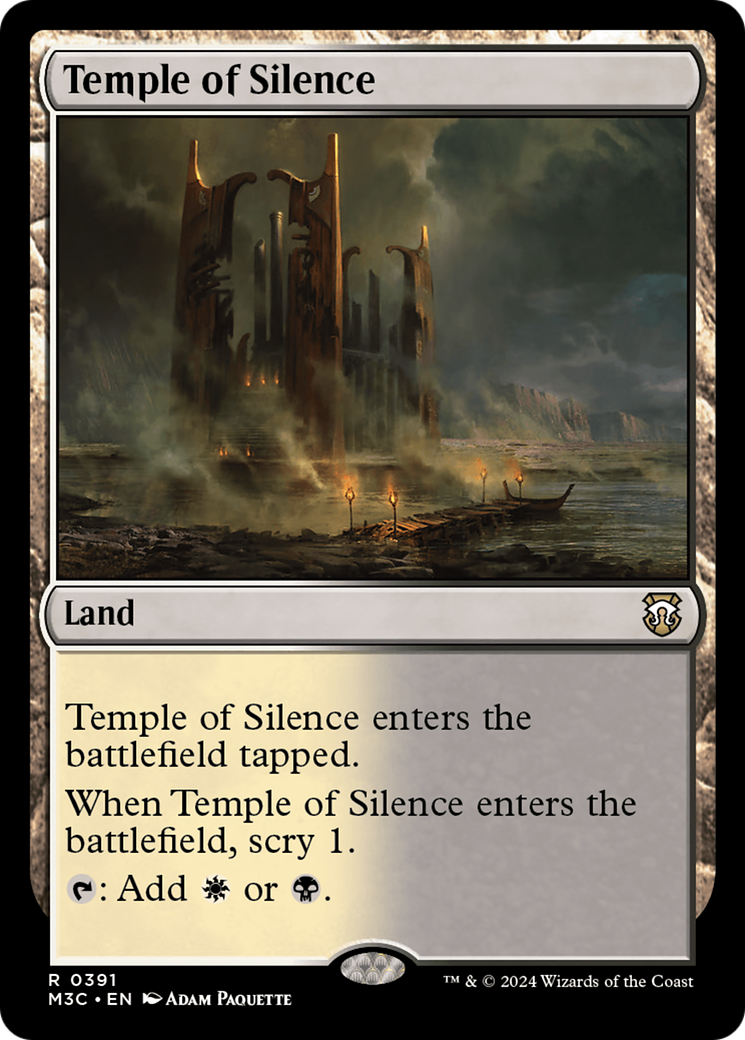 Temple of Silence (Ripple Foil) [Modern Horizons 3 Commander] | Pegasus Games WI