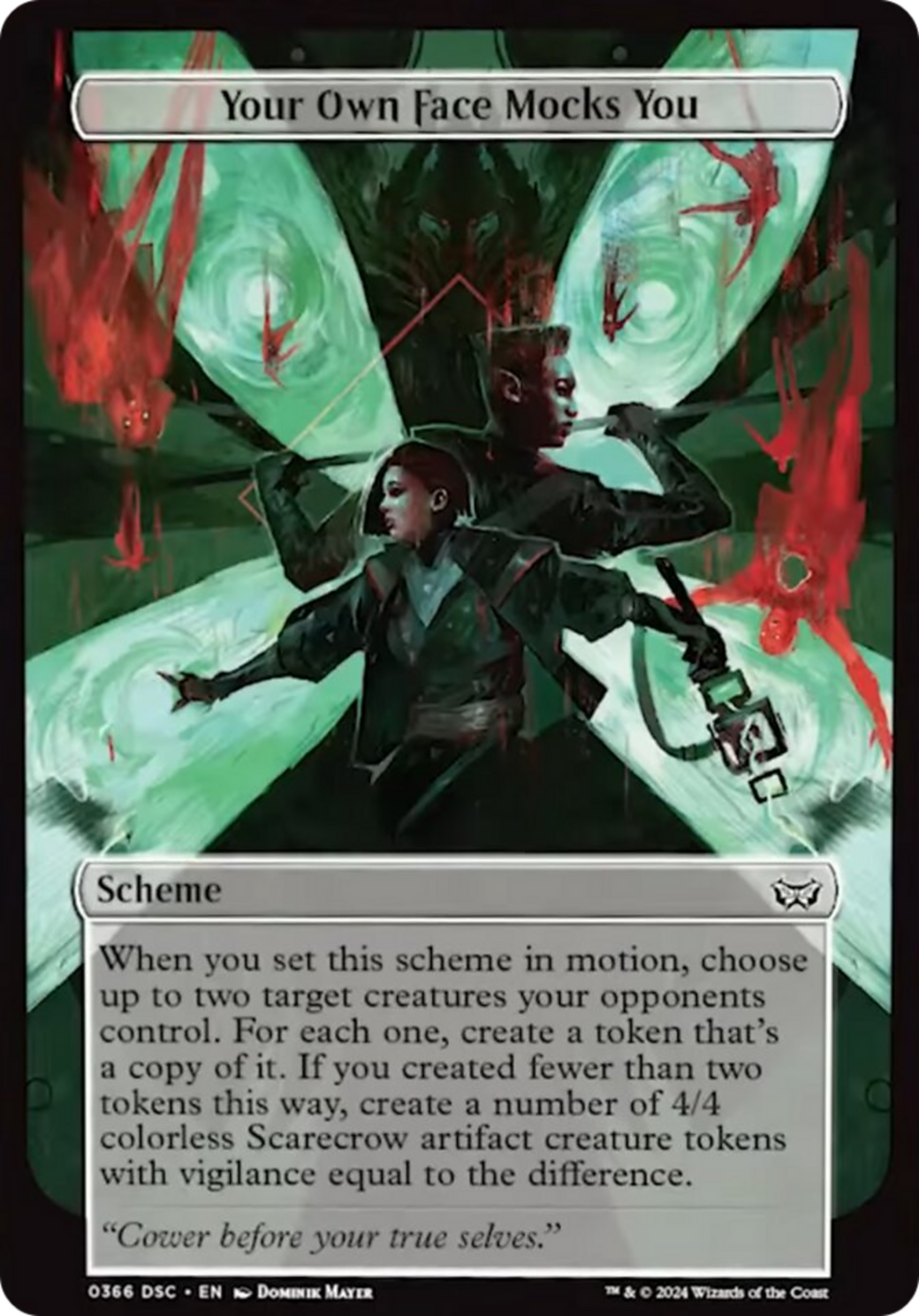 Your Own Face Mocks You (Full Art) [Duskmourn: Archenemy] | Pegasus Games WI