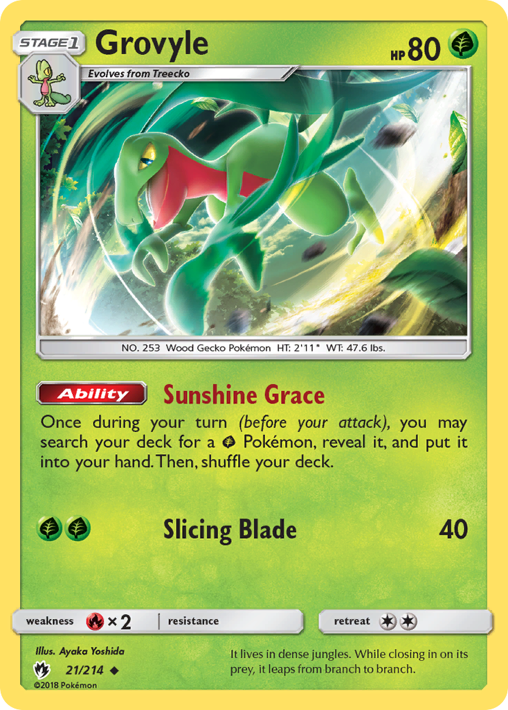 Grovyle (21/214) [Sun & Moon: Lost Thunder] | Pegasus Games WI