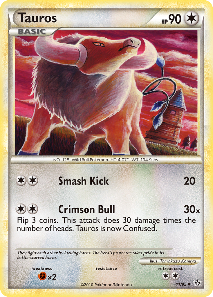 Tauros (41/95) [HeartGold & SoulSilver: Unleashed] | Pegasus Games WI