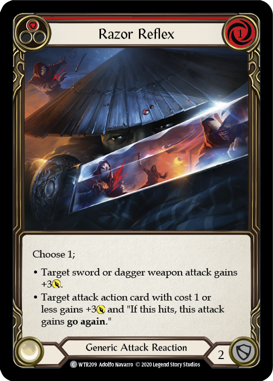 Razor Reflex (Red) [U-WTR209] (Welcome to Rathe Unlimited)  Unlimited Rainbow Foil | Pegasus Games WI