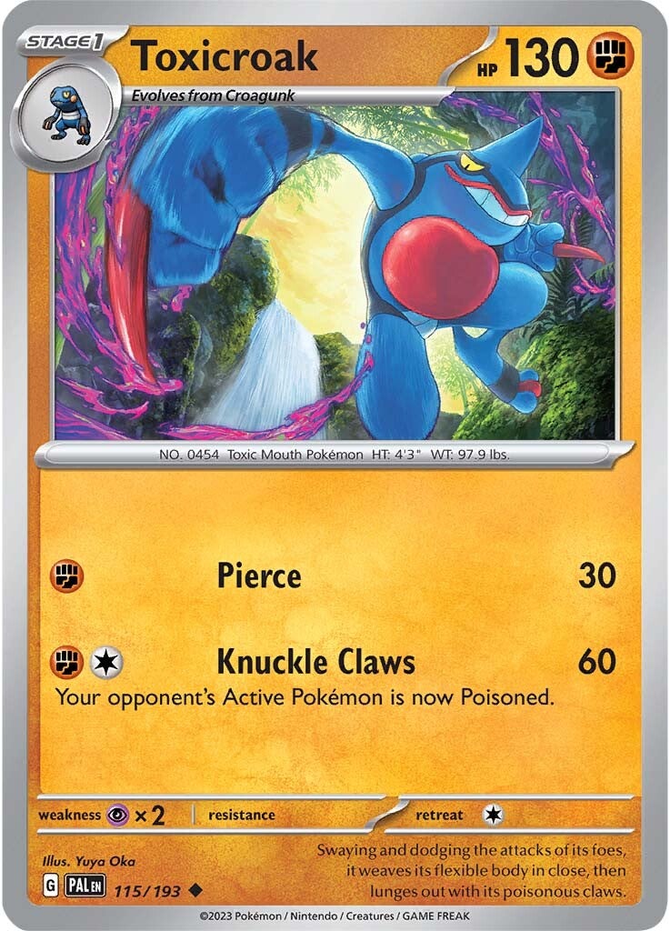 Toxicroak (115/193) [Scarlet & Violet: Paldea Evolved] | Pegasus Games WI
