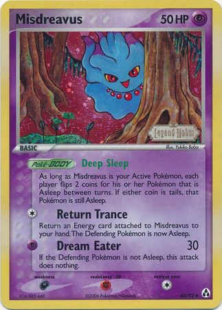 Misdreavus (40/92) (Stamped) [EX: Legend Maker] | Pegasus Games WI