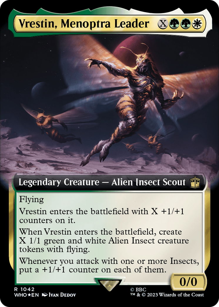 Vrestin, Menoptra Leader (Extended Art) (Surge Foil) [Doctor Who] | Pegasus Games WI