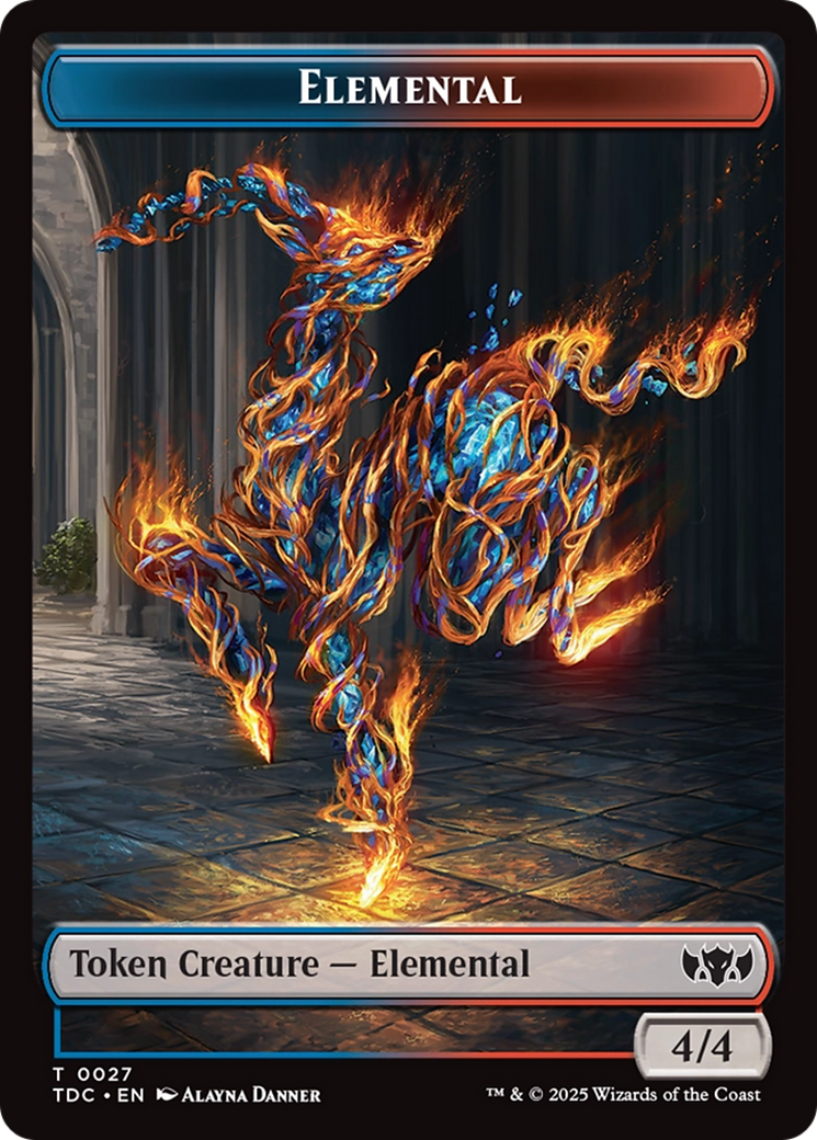 Elemental (0027) // Monk Double-Sided Token [Tarkir: Dragonstorm Commander Tokens] | Pegasus Games WI