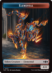 Elemental (0027) // Monk Double-Sided Token [Tarkir: Dragonstorm Commander Tokens] | Pegasus Games WI