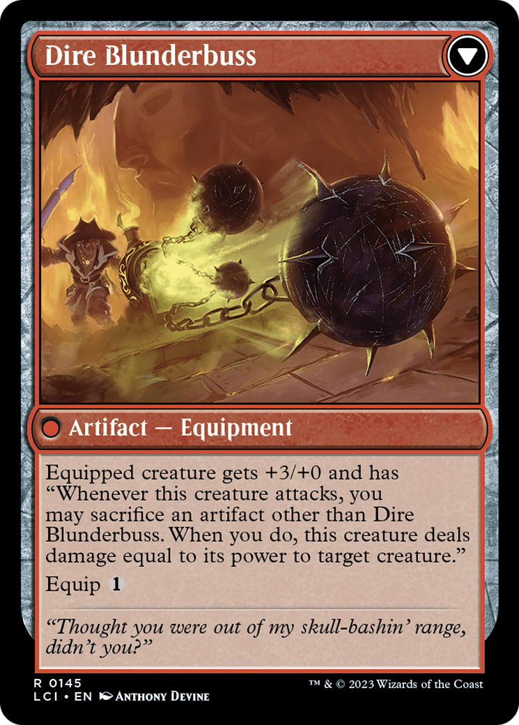 Dire Flail // Dire Blunderbuss [The Lost Caverns of Ixalan Prerelease Cards] | Pegasus Games WI