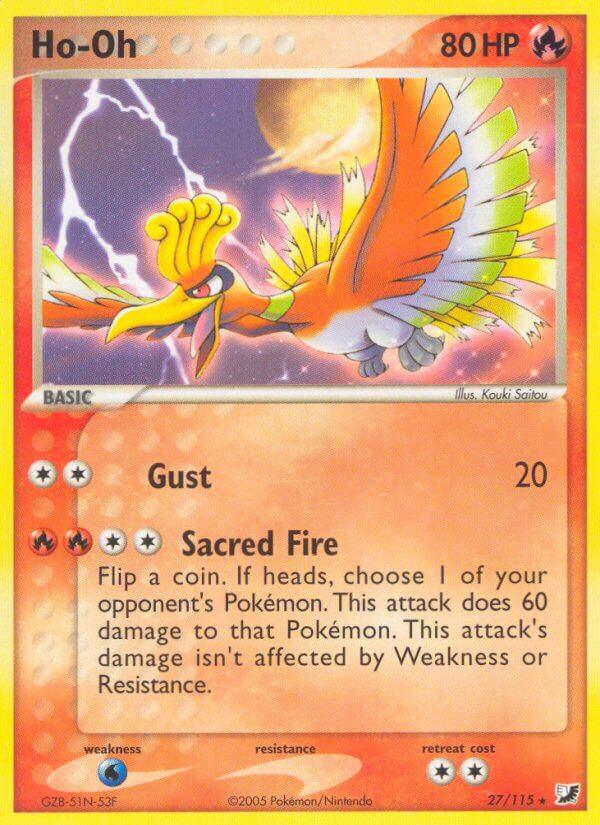 Ho Oh(27/115) (Cosmos Holo) (Theme Deck Exclusive) [EX: Unseen Forces] | Pegasus Games WI