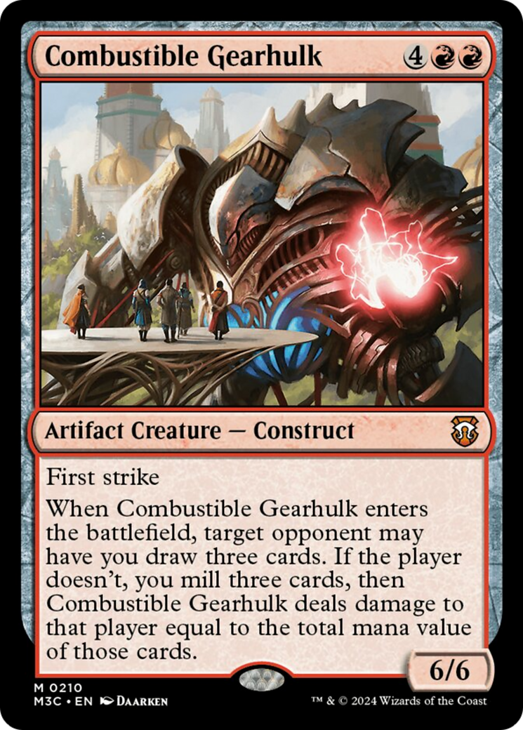 Combustible Gearhulk (Ripple Foil) [Modern Horizons 3 Commander] | Pegasus Games WI