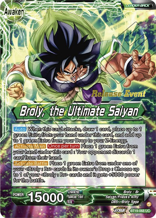 Broly // Broly, the Ultimate Saiyan (Fighter's Ambition Holiday Pack) (BT19-068) [Tournament Promotion Cards] | Pegasus Games WI