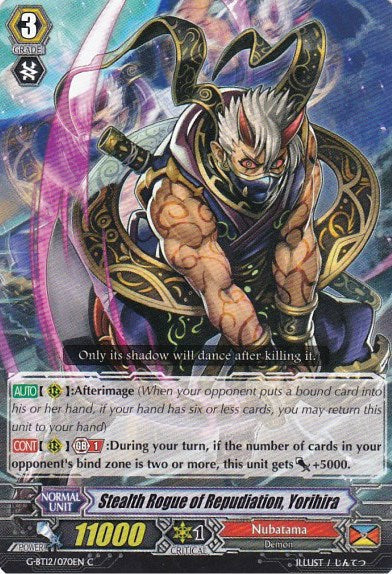 Stealth Rogue of Repudiation, Yorihira (G-BT12/070EN) [Dragon King's Awakening] | Pegasus Games WI