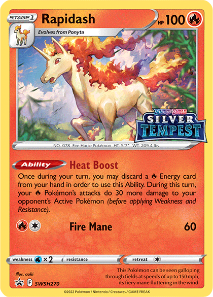 Rapidash (SWSH270) (Prerelease) [Sword & Shield: Black Star Promos] | Pegasus Games WI