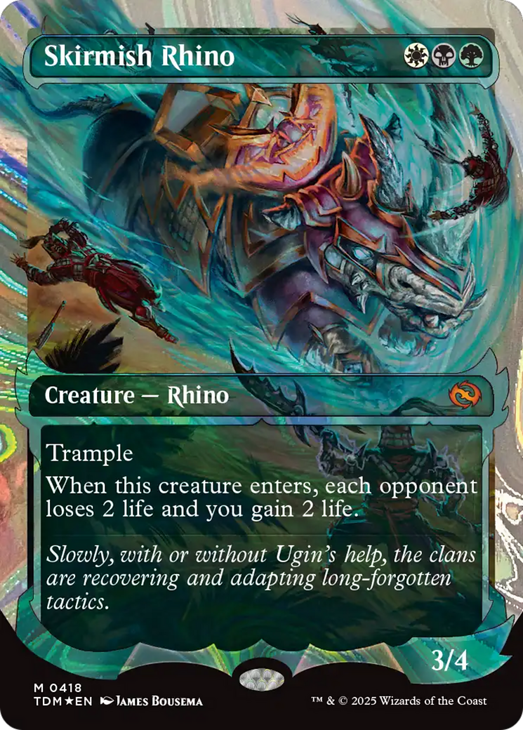 Skirmish Rhino (0418) (Showcase) (Halo Foil) [Tarkir: Dragonstorm] | Pegasus Games WI