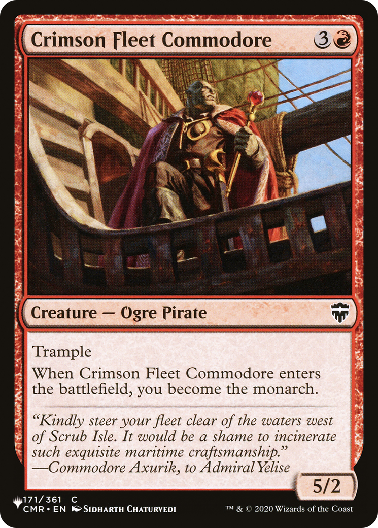 Crimson Fleet Commodore [The List Reprints] | Pegasus Games WI