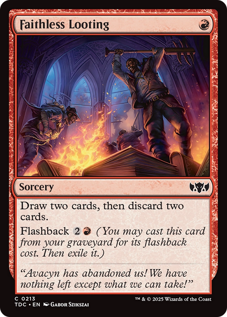 Faithless Looting [Tarkir: Dragonstorm Commander] | Pegasus Games WI