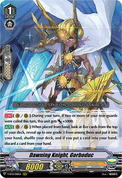 Dawning Knight, Gorboduc (V-BT12/010EN) [Divine Lightning Radiance] | Pegasus Games WI