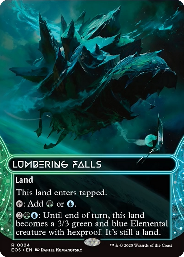 Lumbering Falls (0024) (Borderless) [Edge of Eternities: Stellar Sights] | Pegasus Games WI