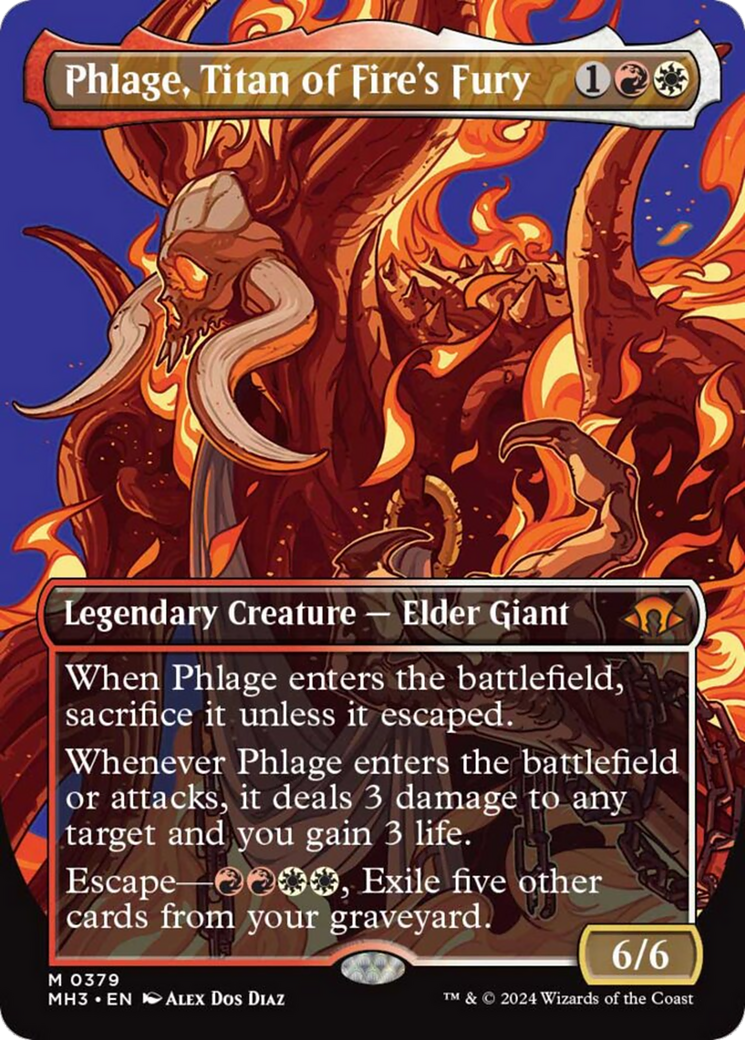 Phlage, Titan of Fire's Fury (Borderless) [Modern Horizons 3] | Pegasus Games WI