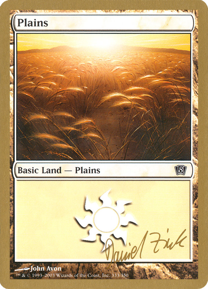 Plains (dz333) (Daniel Zink) [World Championship Decks 2003] | Pegasus Games WI