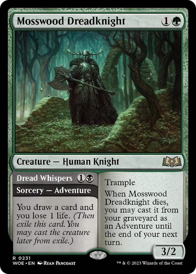 Mosswood Dreadknight // Dread Whispers [Wilds of Eldraine] | Pegasus Games WI