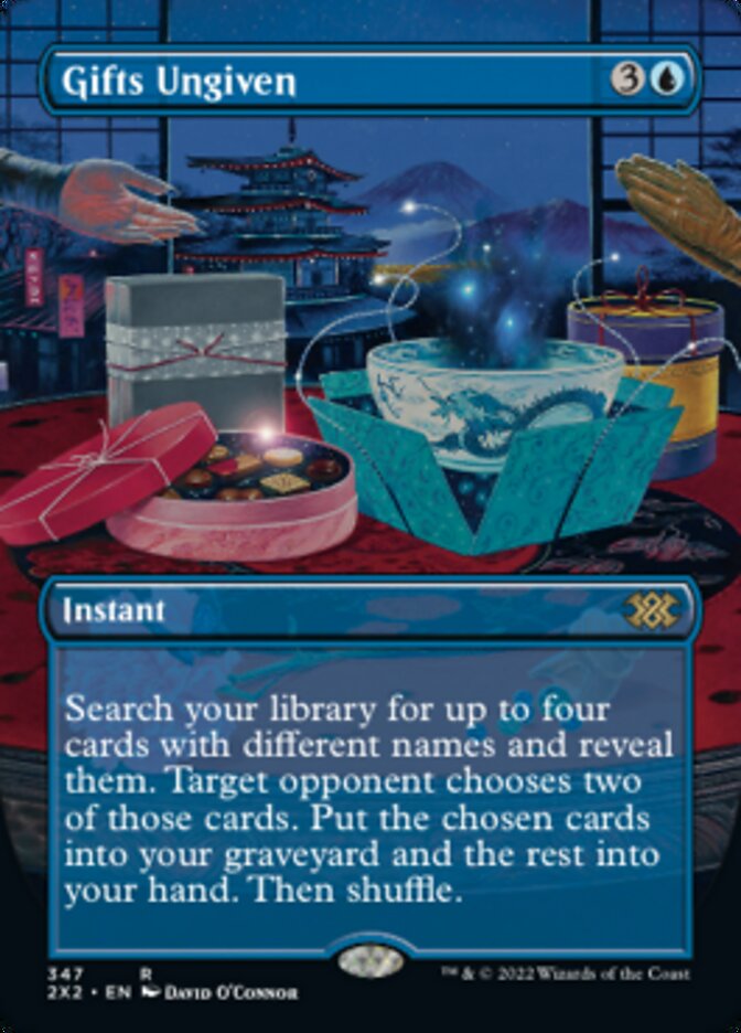 Gifts Ungiven (Borderless Alternate Art) [Double Masters 2022] | Pegasus Games WI