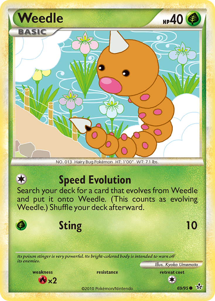 Weedle (69/95) [HeartGold & SoulSilver: Unleashed] | Pegasus Games WI