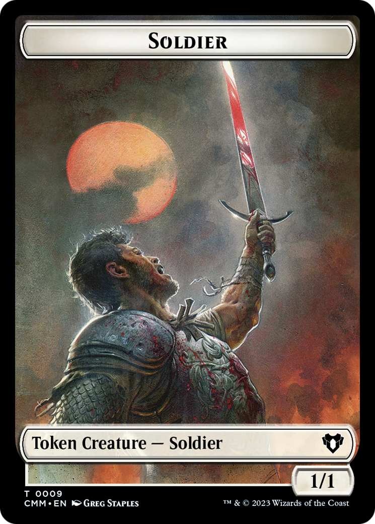 Soldier Token [Commander Masters Tokens] | Pegasus Games WI