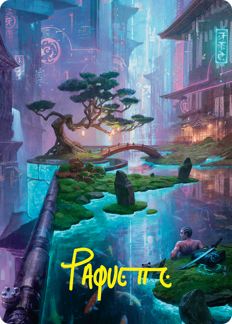 Island Art Card (22/54) (Gold-Stamped Signature) [Foundations Art Series] | Pegasus Games WI