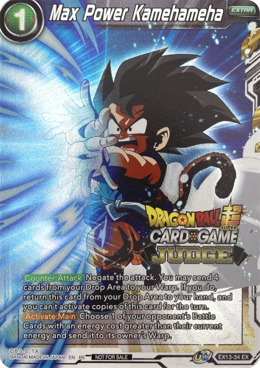 Max Power Kamehameha (Judge) (EX13-34) [Tournament Promotion Cards] | Pegasus Games WI