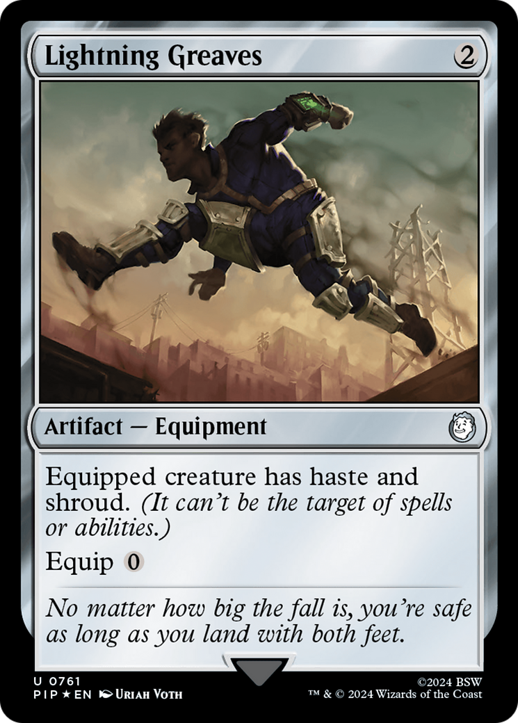 Lightning Greaves (Surge Foil) [Fallout] | Pegasus Games WI