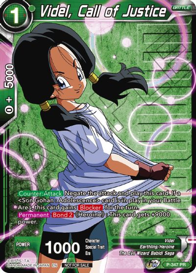 Videl, Call of Justice (Winner Stamped) (P-347) [Tournament Promotion Cards] | Pegasus Games WI