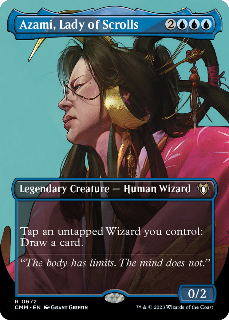 Azami, Lady of Scrolls (Borderless Profile) [Commander Masters] | Pegasus Games WI