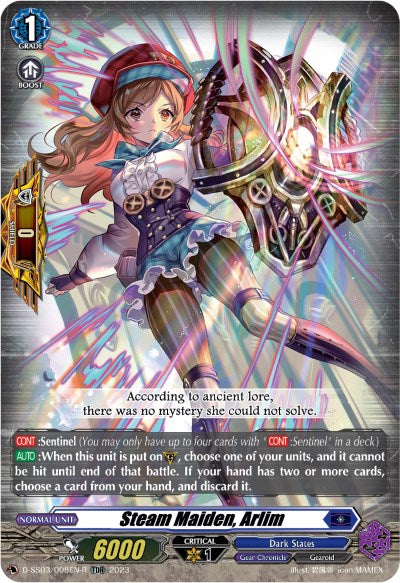 Steam Maiden, Arlim (TDR) (D-SS02/008EN-R) [Stride Deckset -Chronojet-] | Pegasus Games WI