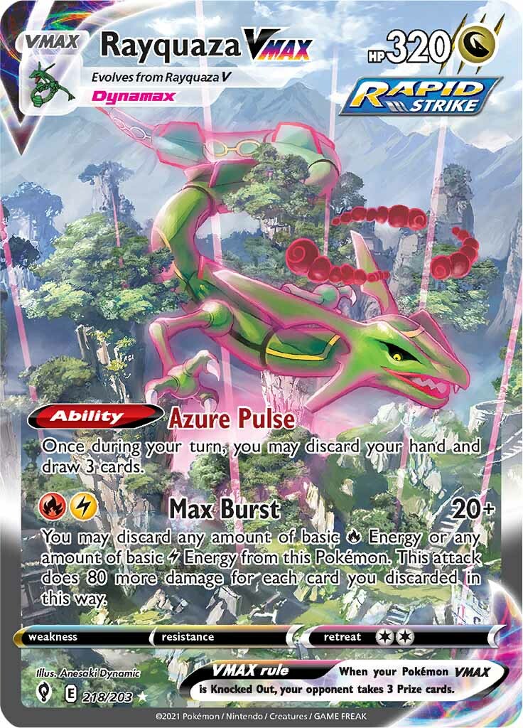 Rayquaza VMAX (218/203) [Sword & Shield: Evolving Skies] | Pegasus Games WI