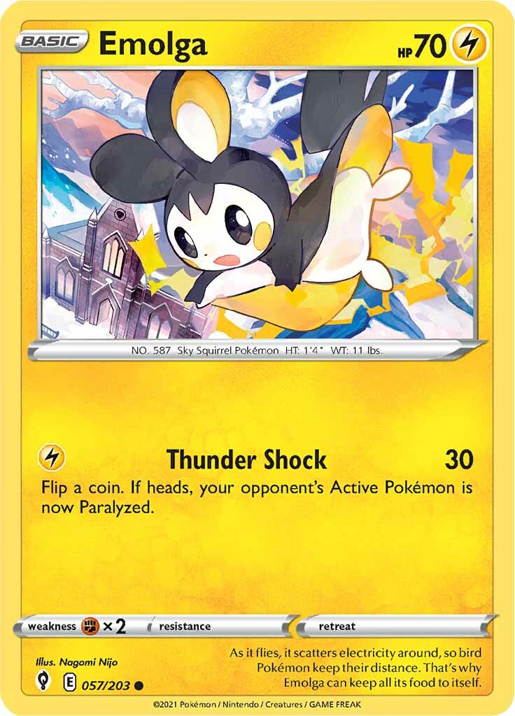 Emolga (057/203) [Sword & Shield: Evolving Skies] | Pegasus Games WI