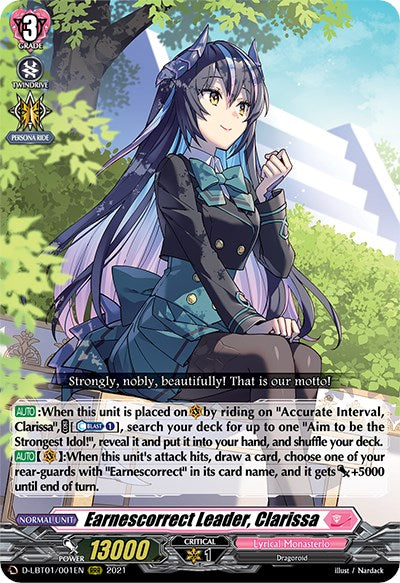 Earnescorrect Leader, Clarissa (D-LBT01/001EN) [Lyrical Melody] | Pegasus Games WI