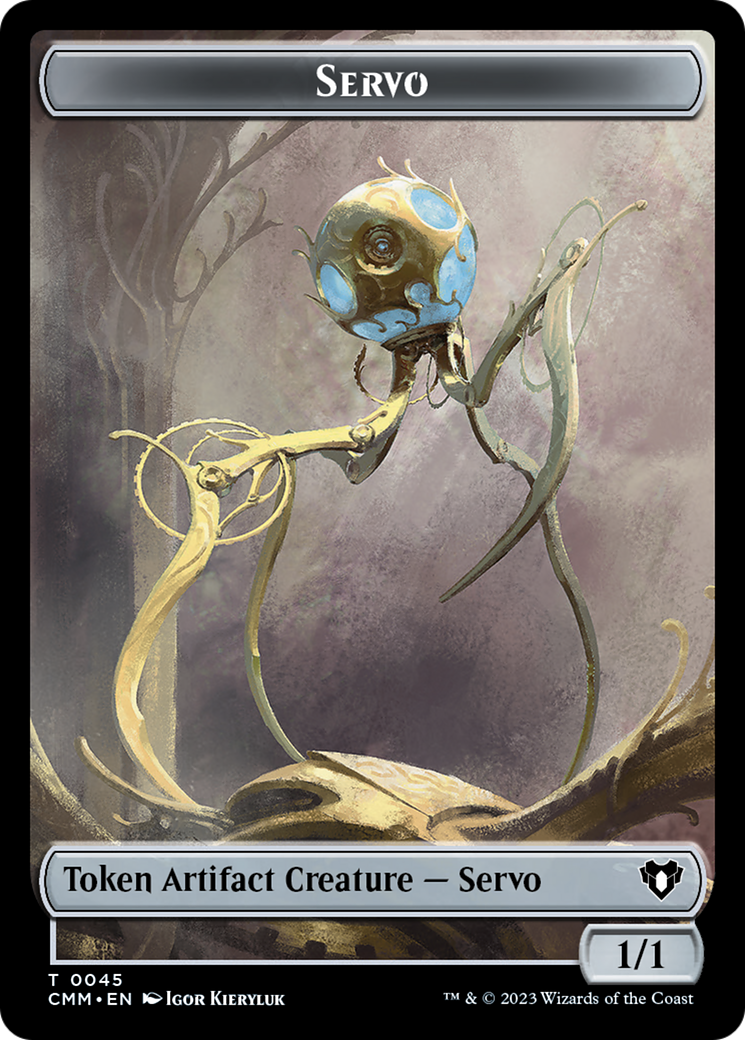Servo // Dragon (0020) Double-Sided Token [Commander Masters Tokens] | Pegasus Games WI