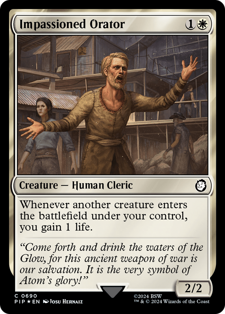 Impassioned Orator (Surge Foil) [Fallout] | Pegasus Games WI