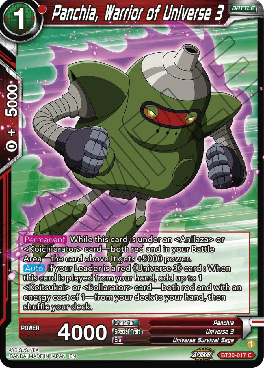 Panchia, Warrior of Universe 3 (BT20-017) [Power Absorbed] | Pegasus Games WI