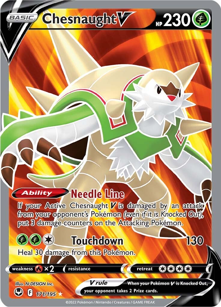 Chesnaught V (171/195) [Sword & Shield: Silver Tempest] | Pegasus Games WI