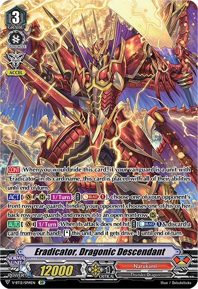 Eradicator, Dragonic Descendant (V-BT12/SP14EN) [Divine Lightning Radiance] | Pegasus Games WI