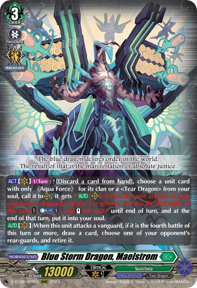 Blue Storm Dragon, Maelstrom (D-BT08/009EN) [Minerva Rising] | Pegasus Games WI