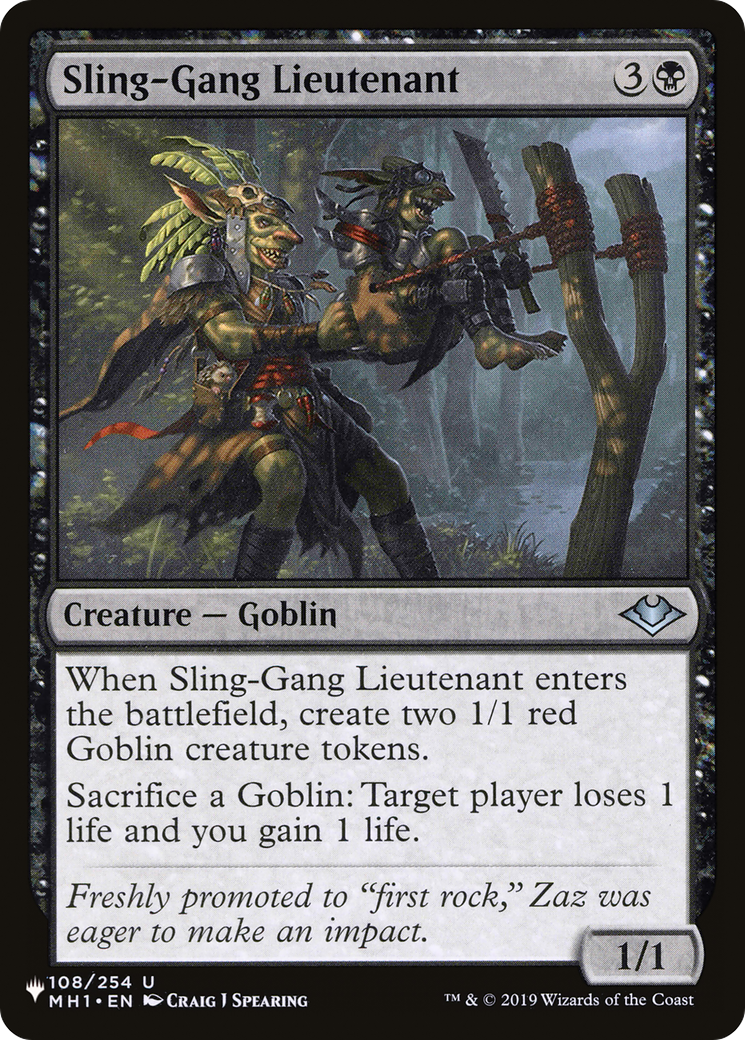Sling-Gang Lieutenant [The List] | Pegasus Games WI