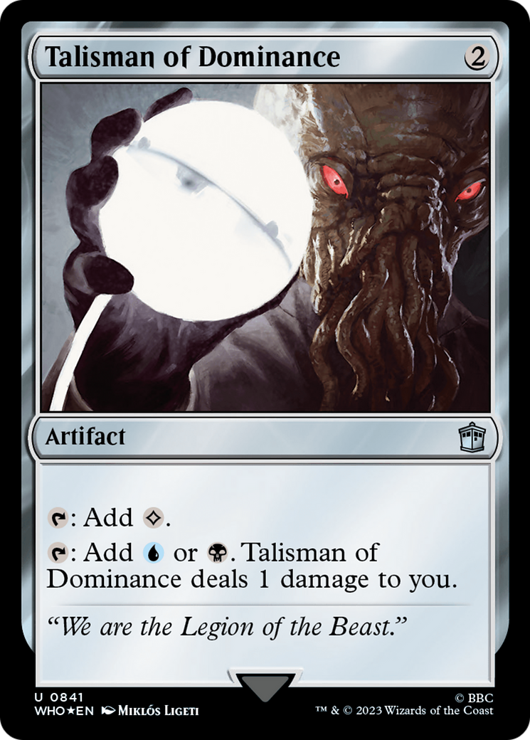 Talisman of Dominance (Surge Foil) [Doctor Who] | Pegasus Games WI