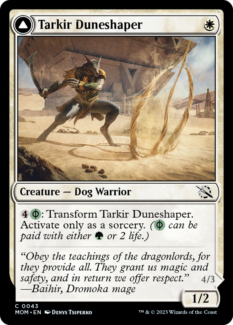 Tarkir Duneshaper // Burnished Dunestomper [March of the Machine] | Pegasus Games WI