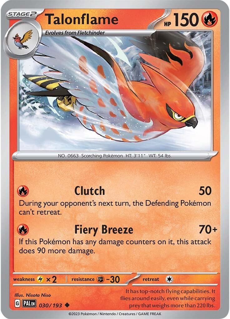 Talonflame (030/193) [Scarlet & Violet: Paldea Evolved] | Pegasus Games WI