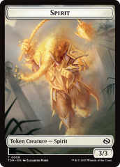 Spirit (0008) // Spirit (0009) Double-Sided Token [Tarkir: Dragonstorm Tokens] | Pegasus Games WI